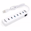 Концентратор Vinga 6xUSB2.0 + card-reader with switch 0.8m (VCP2H6USBCRSWWH) - Image 1