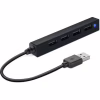 Концентратор Speedlink SNAPPY SLIM USB Hub, 4-Port, USB 2.0, Passive, Black (SL-140000-BK) - Image 1