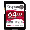 Карта памяти Kingston 64GB class 10 UHS-II U3 Canvas React Plus (SDR2/64GB) - Image 1