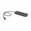 Концентратор Gembird USB-C 4 ports USB 2.0 black (UHB-CM-U2P4-01) - Image 1