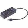 Концентратор Gembird 4 ports (1xUSB3.1+3xUSB2.0) switch black (UHB-U3P1U2P3P-01) - Image 1