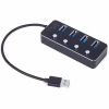 Концентратор Gembird USB 3.0 4 ports switch black (UHB-U3P4P-01) - Image 1