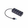 Концентратор Gembird USB 3.0 4 ports switch black (UHB-U3P4P-01) - Image 1