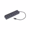 Концентратор Gembird 7 ports (1xUSB3.1+6xUSB2.0) switch black (UHB-U3P1U2P6P-01) - Image 1