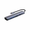 Концентратор Dynamode 7-in-1 USB-C to HDTV 4K/30Hz, 2хUSB3.0, RJ45, USB-C PD 100W, SD/MicroSD (BYL-2303) - Image 1