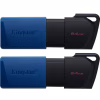 USB флеш накопитель Kingston 2x64GB DataTraveler Exodia M Black/Blue USB 3.2 (DTXM/64GB-2P) - Image 1