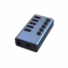 Концентратор Dynamode 5 ports USB3.0 to 4*USB3.0+2.4А Power Adapter 2.5A/12V (DM-UH-P405-G) - Image 1