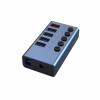 Концентратор Dynamode 5 ports USB3.0 to 4*USB3.0+2.4А Power Adapter 2.5A/12V (DM-UH-P405-G) - Image 1