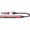 Концентратор Canyon hub DS-02 4in1 USB-A/C Pink (CNS-TDS02P) - Image 1
