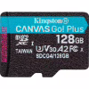 Карта памяти Kingston 128GB microSDXC сlass 10 UHS-I U3 V30 A2 Canvas Go Plus G4 (SDCG4/128GBSP) - Image 1