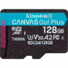 Карта памяти Kingston 128GB microSDXC сlass 10 UHS-I U3 V30 A2 Canvas Go Plus G4 (SDCG4/128GBSP) - Image 1