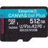 Карта памяти Kingston 512GB microSDXC сlass 10 UHS-I U3 V30 A2 Canvas Go Plus G4 (SDCG4/512GBSP) - Image 1