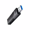 Зчитувач флеш-карт HOCO USB3.0 to microSD, microSDHC, microSDXC, SD, SDHC, SDXC, HB20 Black (6931474735218) - Image 1