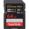 Карта пам'яті SanDisk 64GB SD class 10 UHS-I U3 V60 R280/W100MB/s Extreme PRO (SDSDXEP-064G-GN4IN) - Image 1