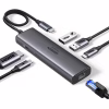 Концентратор Ugreen USB-C to HDMI + 2xUSB 3.2 + USB-C 3.2 + RJ45 + PD CM512 gray (45000) - Image 1