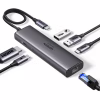 Концентратор Ugreen USB-C to HDMI + 2xUSB 3.2 + USB-C 3.2 + RJ45 + PD CM512 gray (45000) - Image 1