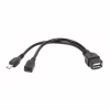 Переходник OTG USB 2.0 AF to Micro 5P M+F 0.15m Cablexpert (A-OTG-AFBM-04) - Image 1
