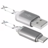 Дата кабель USB 2.0 AM to Micro 5P 1.0m GrayLED backlight Defender (87554) - Image 1