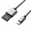 Дата кабель USB 2.0 AM to Micro 5P 1.0m Grey/Black Grand-X (FM02) - Image 1