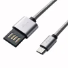 Дата кабель USB 2.0 AM to Micro 5P 1.0m Grey/Black Grand-X (FM02) - Image 1