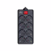 Сетевой фильтр питания REAL-EL REAL-EL RS-8 PROTECT, 3m, black (EL122300022) - Image 1