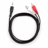 Кабель мультимедійний 3.5mm M to 2xRCA M 1.5m Vinga (VCPDCJ35MRCA21.5BK) - Image 1
