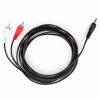 Кабель мультимедійний 3.5mm M to 2xRCA M 3.0m Vinga (VCPDCJ35MRCA23BK) - Image 1