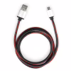 Дата кабель USB 2.0 AM to Micro 5P 1m pu leather black Vinga (VCPDCMLS1BK) - Image 1