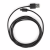Дата кабель USB 2.0 AM to Micro 5P PVC 1.8m black Vinga (VCPDCM1.8BK) - Image 1
