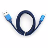 Дата кабель USB 2.0 AM to Lightning nylon 1m blue Vinga (VCPDCLNB21B) - Image 1