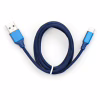 Дата кабель USB 2.0 AM to Lightning nylon 1m blue Vinga (VCPDCLNB21B) - Image 1