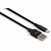 Дата кабель USB 2.0 AM to Micro 5P nylon 1m black Vinga (VCPDCMBN21BK) - Image 1
