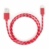 Дата кабель USB 2.0 AM to Lightning 2color nylon 1m red Vinga (VCPDCLNB31R) - Image 1