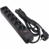 Мережевий фільтр живлення Patron 3.0 m3*1mm2 (SP-1063) 6 розеток BLACK (EXT-PN-SP-1063) - Image 1