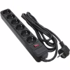 Мережевий фільтр живлення Patron 3.0 m3*1mm2 (SP-1063) 6 розеток BLACK (EXT-PN-SP-1063) - Image 1