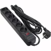 Сетевой фильтр питания Patron 5.0 m3*1mm2 (SP-1065)  6 розеток BLACK (EXT-PN-SP-1065) - Image 1