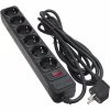 Сетевой фильтр питания Patron 3.0 m3*1.5mm2 (SP-1663) 6 розеток BLACK (EXT-PN-SP-1663) - Image 1