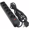 Сетевой фильтр питания Patron 3.0 m3*1.5mm2 (SP-1663) 6 розеток BLACK (EXT-PN-SP-1663) - Image 1