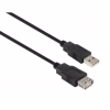 Дата кабель USB 2.0 AM/AF 1.8m Vinga (VCPUSBAMAF1.8BK) - Image 1