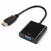 Переходник HDMI M to VGA F 0.15m 1080p black Vinga (VCPAHDMIM2VGAFBK) - Image 1