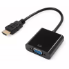 Переходник HDMI M to VGA F 0.15m 1080p black Vinga (VCPAHDMIM2VGAFBK) - Image 1