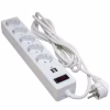 Сетевой фильтр питания Patron 3m + 2 USB 2.0, 2.1A, 5 роз. White (EXT-PN-SP-53-USB-W) - Image 1