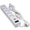 Сетевой фильтр питания Patron 3m + 2 USB 2.0, 2.1A, 5 роз. White (EXT-PN-SP-53-USB-W) - Image 1