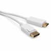 Кабель мультимедійний DisplayPort M to HDMI M 1.8m Vinga (VCPDPHDMI1.8WH) - Image 1