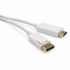 Кабель мультимедийный DisplayPort M to HDMI M 1.8m Vinga (VCPDPHDMI1.8WH) - Image 1
