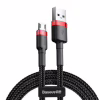 Дата кабель USB 2.0 AM to Micro 5P 1.0m Cafule 2.4A red+black Baseus (CAMKLF-B91) - Image 1