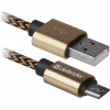 Дата кабель USB 2.0 AM to Micro 5P 1.0m USB08-03T gold Defender (87800) - Image 1