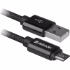 Дата кабель USB 2.0 AM to Micro 5P 1.0m USB08-03T PRO black Defender (87802) - Image 1