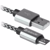 Дата кабель USB 2.0 AM to Micro 5P 1.0m USB08-03T PRO white Defender (87803) - Image 1