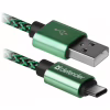 Дата кабель USB 2.0 AM to USB-C 1.0m PRO green Defender (87816) - Image 1
